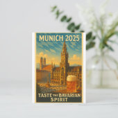 München – „Bayerischer Charme Kunst Postkarte (Stehend Vorderseite)