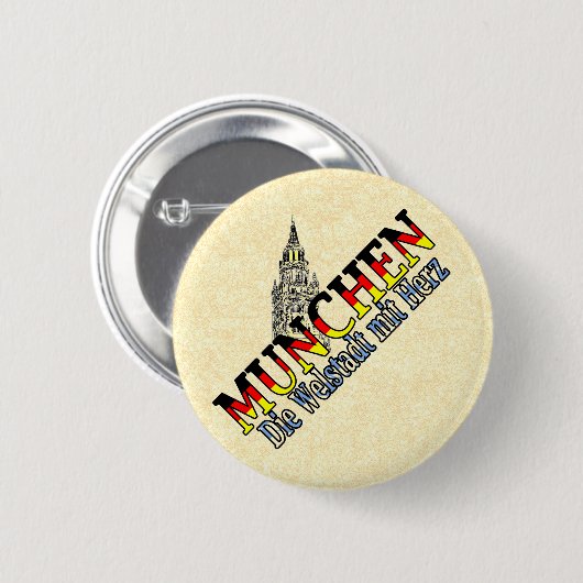 München Bayern Deutschland Button (Vorne & Hinten)