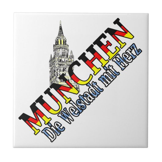 München Bayern Deutschland Deutschland München Fliese (Vorderseite)