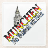 München Bayern Deutschland Deutschland München Glasuntersetzer (Vorderseite)