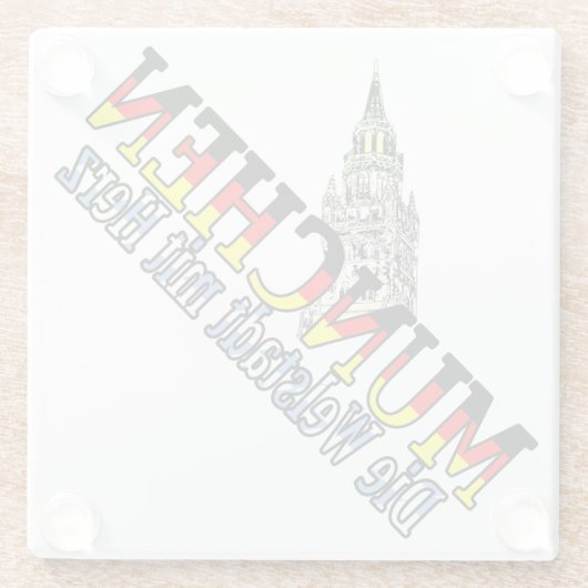München Bayern Deutschland Deutschland München Glasuntersetzer (Rückseite)