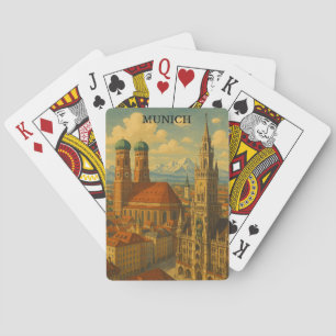 München Bayern Deutschland Vintage Reise Spielkarten