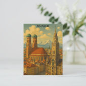 München Bayern Deutschland Vintage Travel Postkarte (Stehend Vorderseite)