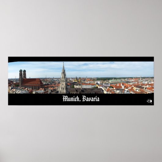 München, Bayern Panorama Poster (Vorne)
