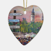 München-Bayern Viktualienmarkt mit Wegweisern Keramikornament (Links)