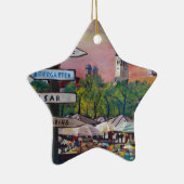 München-Bayern Viktualienmarkt mit Wegweisern Keramikornament (Rechts)