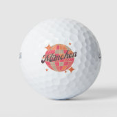 München City Deutschland Retro Golfresort Golfball (Vorderseite)