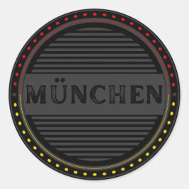 München City Pride Emblem – Deutsche Identität Runder Aufkleber