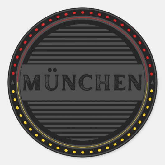 München City Pride Emblem – Deutsche Identität Runder Aufkleber (Vorderseite)