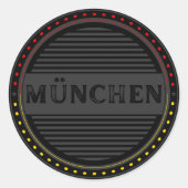 München City Pride Emblem – German Identity Runder Aufkleber (Vorderseite)