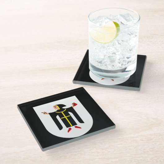 München Coat of arms Glasuntersetzer (Schrägansicht)