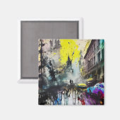 München Deutsche Stadt Grunge Busstraße Szene Magnet (Vorderseite/Rückseite)