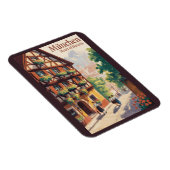 München Deutschland Bayern Illustration Reise Kuns Magnet (Rechte Seite)
