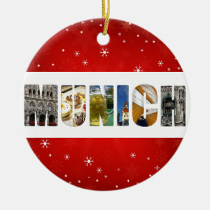 München - Deutschland City Travel Foto Weihnachte Keramik Ornament