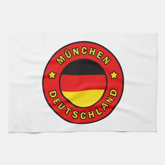 München Deutschland Geschirrtuch (Horizontal)