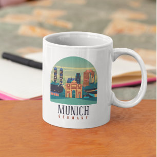 München Deutschland Leinwand Kaffeetasse