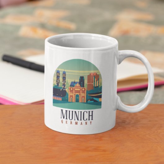 München Deutschland Leinwand Kaffeetasse