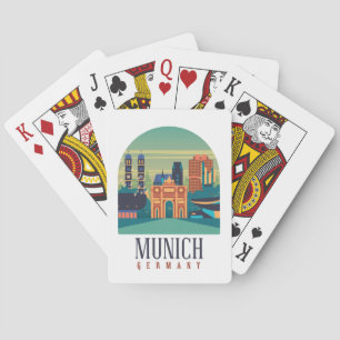 München Deutschland Leinwand Spielkarten