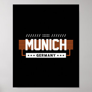 München Deutschland Moderne Typografie Grafikdesig Poster