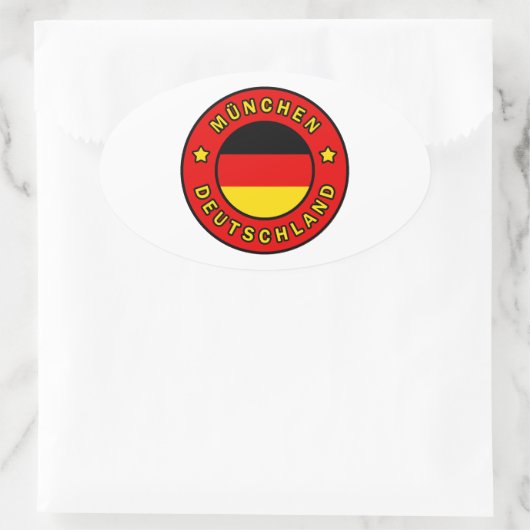 München Deutschland Ovaler Aufkleber (Tasche)