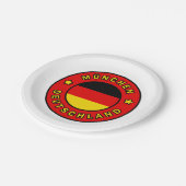 München Deutschland Pappteller (Schrägansicht)