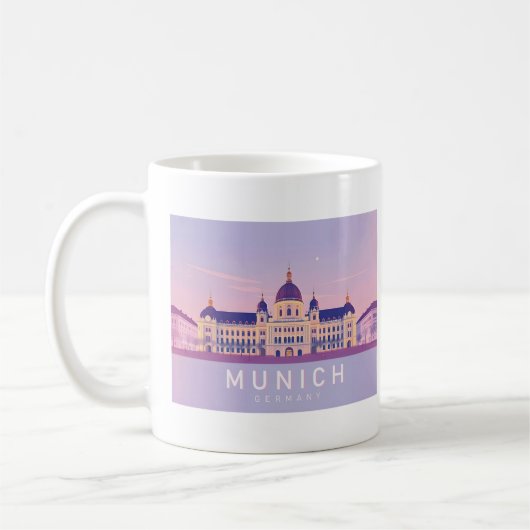 München Deutschland Pastell Travel Design Kaffeetasse (Links)