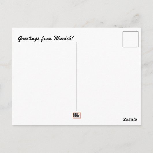 München, Deutschland Postkarte (Rückseite)