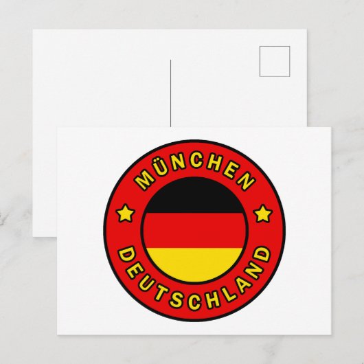 München Deutschland Postkarte (Vorne/Hinten)