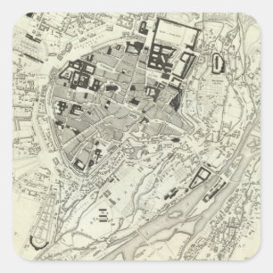 München, Deutschland Quadratischer Aufkleber