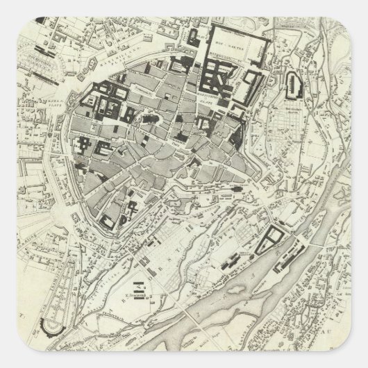 München, Deutschland Quadratischer Aufkleber (Vorderseite)