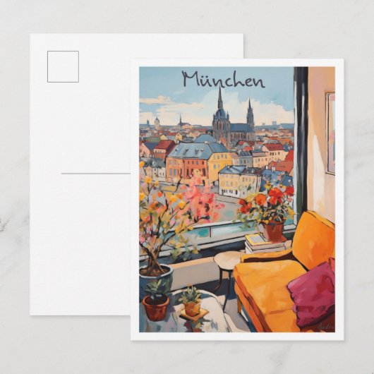 München Deutschland Reise Ästhetik Postkarte (Vorne/Hinten)