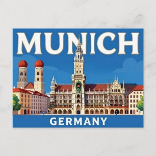 München Deutschland Reise Bayerische Sehenswürdigk Postkarte