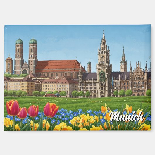 München Deutschland Reisen Magnet (Vorderseite)