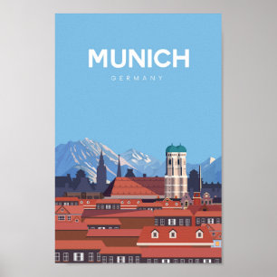 München Deutschland Reiseplakatstadt Poster