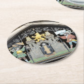 München, Deutschland Runder Pappuntersetzer (Angewinkelt)