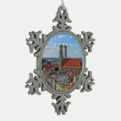 München, Deutschland Schneeflocken Zinn-Ornament (Links)