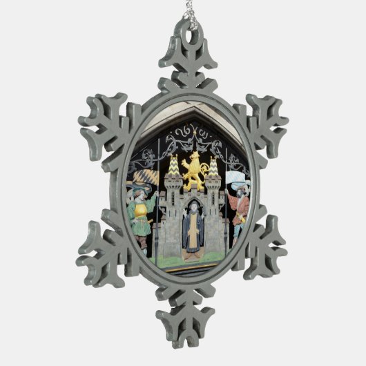 München, Deutschland Schneeflocken Zinn-Ornament (Links)