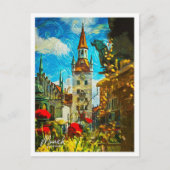 München Deutschland Schöne Öllandschaft Postkarte (Vorderseite)