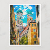 München Deutschland Schöne Stadt mit Ölgemälden Postkarte (Vorderseite)