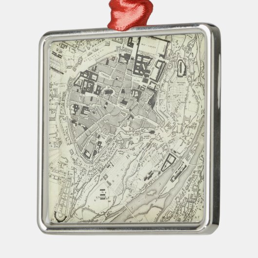 München, Deutschland Silbernes Ornament (Links)