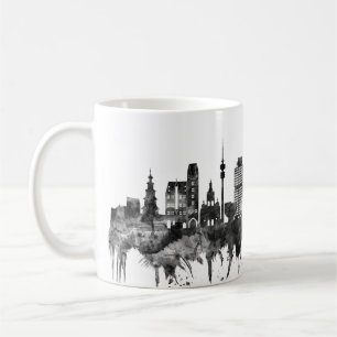 München Deutschland Skyline BW Kaffeetasse
