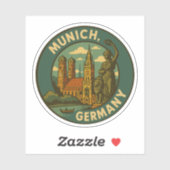 München Deutschland Stadt Kunst Aufkleber (Blatt)