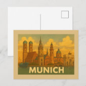 München Deutschland Stadt Kunst Postkarte (Vorne/Hinten)