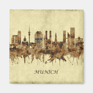 München Deutschland Stadtansicht Magnet