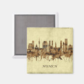 München Deutschland Stadtbild Magnet (Vorderseite/Rückseite)