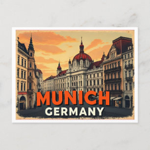 MÜNCHEN DEUTSCHLAND VINTAGE POSTKARTE