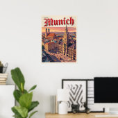 München Deutschland Vintage Reise Poster (Heimbüro)