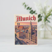 München Deutschland Vintage Reise Postkarte (Stehend Vorderseite)
