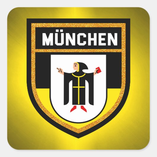 München Flag Quadratischer Aufkleber (Vorderseite)