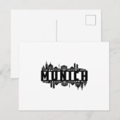 München Germany City Cityscape Cool Funny Gift Postkarte (Vorne/Hinten)